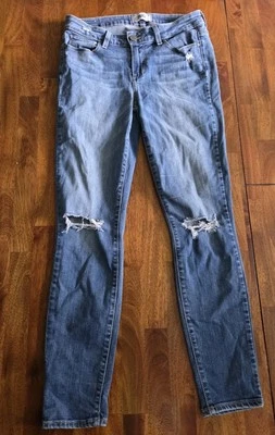 Paige Verdugo 女式紧身牛仔裤蓝色复古 28 码低腰 — 第 1/4 张图片