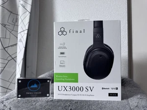 Auriculares inalámbricos con cancelación de ruido Final UX3000 SV Bluetooth hasta 35 ANC negros - Imagen 1 de 10