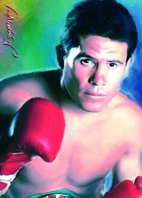 Julio Cesar Chavez 2018 Authentic Artist Signed Giclee Print Card 36 of 50 - Image 1 of 4