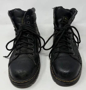 Dr. Martens Industrial Stahlkappe Schwarz Leder Stiefel F2413-11 Herren Größe 8M - Bild 1 von 13