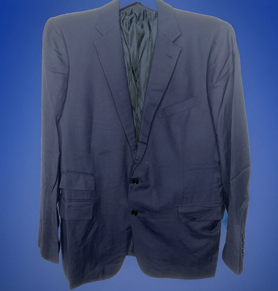 Blazer Ralph Lauren Etiqueta Púrpura Italia Azul EE. UU. Talla 44R Azul Marino 7 Bolsillos Usado en Excelente Condición Foto 1 de 4