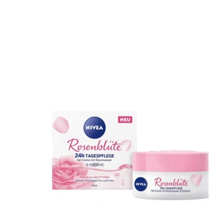 Nivea Rosenblüte 24H Tagespflege Tagescreme Gel-Creme Rosenwasser & Hyaluron - Bild 1 von 1