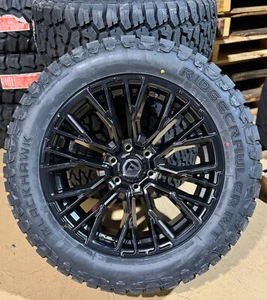 20x9 D847 Fuel Rebar Black Wheels 32" AT RT Tires 6x5.5 2021 Ford Bronco - Picture 1 of 5