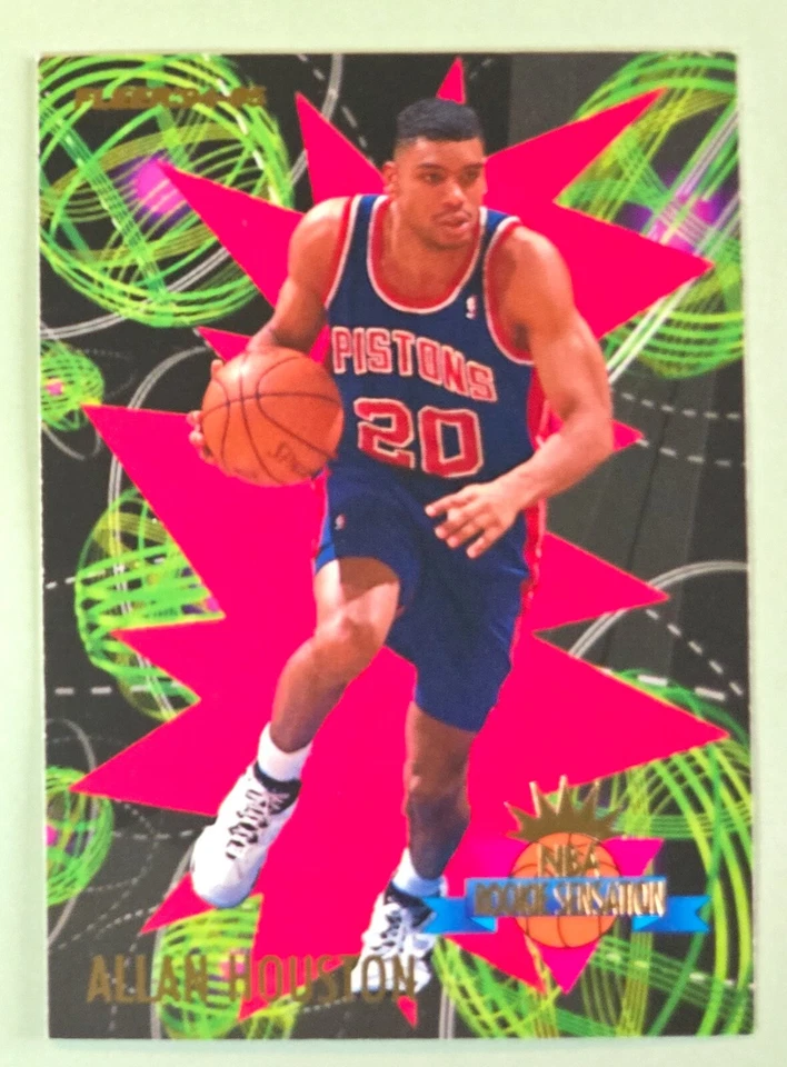 1994-95 Fleer #10 Allan Houston Rookie Sensation Detroit Pistons - Image 1 of 1