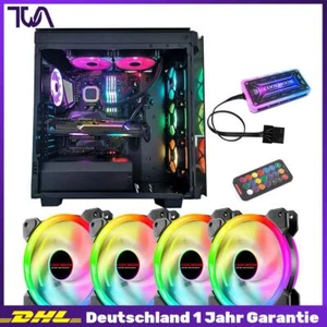 3/5/8/10pc RGB Aura Lüfter 120mm Coolmoon LED Controller PC Gehäuselüfter - Afbeelding 1 van 21