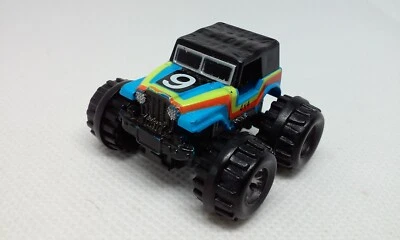 Vtg Micro Machines Jeep Monster Truck Blue 1 1/4" 4x4 Covered Jeep Galoob 1987 - Image 1 of 4