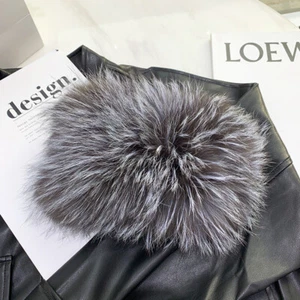 Womens Winter Real Fox Fur Scarf Knitted Headbands Neck Scarves Neckerchief - Picture 1 of 21