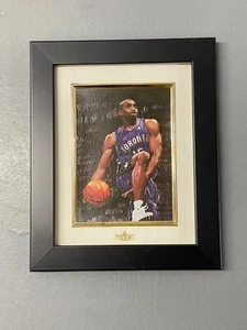FLEER VINCE CARTER NBA 8 x 10 REAL OIL PAINTING WOODEN FRAME JUMP - Picture 1 of 6
