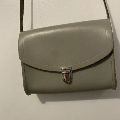 The Cambridge Satchel Company Pushlock Stone Gray Leather Crossbody Purse - Image 1 of 4