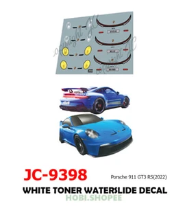 Calcomanías de tobogán acuático tóner blanco JC-9398 # Porsche 911 GT3 RS 2022- 1:64 Hot Wheels - Imagen 1 de 4