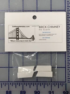 HO Scale Chimney, 36" Square, 86" Tall, Set of 4, White PLA, In Stock! - Picture 1 of 3