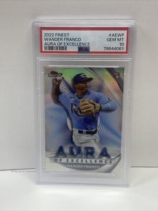 2022 Topps Finest Wander Franco Aura of Excellence Rookie PSA 10 GEM MT