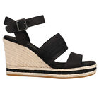 Toms Madelyn Espadrille Wedge  Womens Black Casual Sandals 10019712T