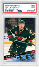 KIRILL KAPRIZOV 2020-21 Upper Deck Young Guns UD Exclusives Rc #15/100 PSA 9
