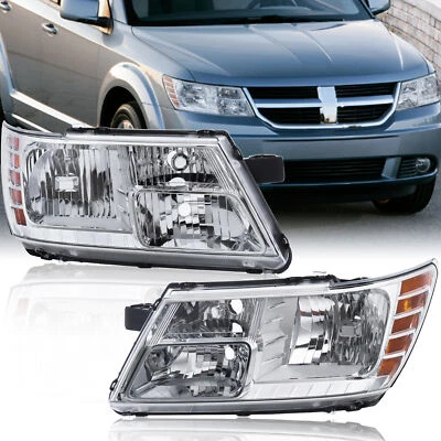 For 2009-2020 Dodge Journey Pair Headlights Headlamps Replacement Left+Right Foto 1 de 4