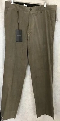 Giorgio Armani Pants Taupe Thin Soft Corduroy Wide Leg Nwt $575 Size 34 - Image 1 of 4