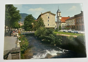 German Postcard Wildbad Im Schwarzwald Zabel Verlag Stuttgart Bridge People - Picture 1 of 2