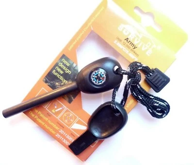 Esterno Survival Emergenza Esercito Set Kit per Campeggio Flint Pepe Seghetto - Bild 1 von 4