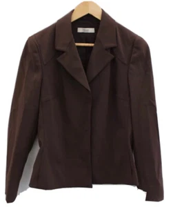 BNWT Women PRADA Dark Maroon Collared Stretch Fitted Jacket Size UK 12 EU 44 - Picture 1 of 5