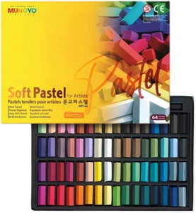 MUNGYO Soft Pastel Set – 64 Vibrant Colors for Artists | Smooth & Blendable | Sq - Picture 1 of 12