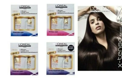 Kit de crema alisadora permanente de cabello L'oreal X-Tenso Oleoshape para salón 400 ml Foto 1 de 4