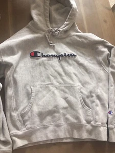 Vintage Champion Hoodie Spell Out Reverse Weave Size L - Picture 1 of 12