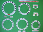 SPEEDO OVERLAY CONVERSION KIT STICKERS MPH or KPH WHITE SPEEDOMETER DIALS