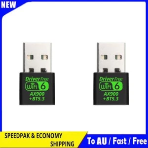 USB WiFi 6 Bluetooth-Compatible 5.3 Adapter Dongle 900Mbps Dual Band 2.4/5.8GHz - Afbeelding 1 van 4