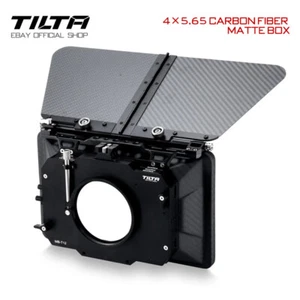 Tilta 4×5.65 Carbon Fiber Matte Box (Clamp-on) 114mm,110mm,95mm,80m Clamps  - Picture 1 of 5