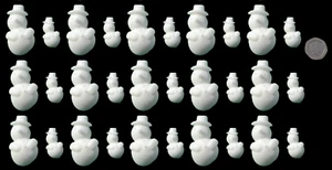 30 x Edible 3D Christmas Snowmen icing cake cupcake topper decoration - Picture 1 of 15