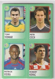 Panini World Cup 2006 Candy Sticker 204 - Petr Čech Patrick Vieira Robert Kovac