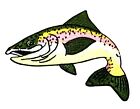 Fish - Fishing - Trout - Brook Trout - Lake Trout - Embroidered Iron On Patch