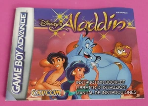 WALT DISNEY ALADDIN ☆ Nintendo Gameboy Advance Manual Only ☆ NO GAME - Picture 1 of 2