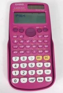 Casio FX-300ES Plus Scientific Calculator Pink Two Way Power Solar Battery - Picture 1 of 7