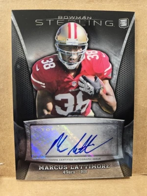 2013 Bowman Sterling Marcus Lattimore RC Autograph Auto 49ers BSA-ML - Image 1 of 2