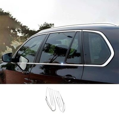 Tiras moldeadoras de ventanas de acero plateado aptas para BMW X1 F48 2016-2021 Foto 1 de 4