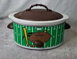 Vtg Crock Pot Football Game Day Slow Cooker 3.5 Qt Tested Works Great ! - Picture 1 of 14