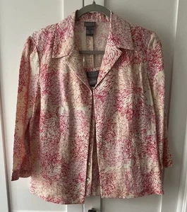 NWT Sigrid Olsen Set Top/Jacket Small 6 Set Womens Pink Coral Resort Wear Summer - Picture 1 of 4