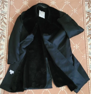 Vintage London Fog Fur Lined Trench Coat Over Coat Black Size 42 Regular EX COND - Image 1 of 4
