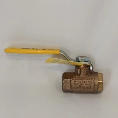 Apollo 1/4" Pipe, Standard Port, Bronze Ball Valve 2 Piece 70-101-01 - Image 1 of 4