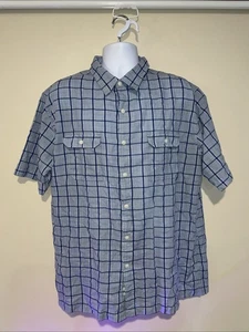 Camicia Croft Barrow uomo XL blu a quadri asciugatura rapida bottoni ventilata outdoor - Foto 1 di 6
