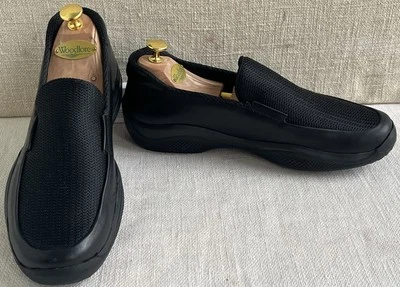 Mocasines de conducción Prada Sport 907 Linea Rossa de cuero y malla IT 6,5 EE. UU. 7,5 Foto 1 de 4