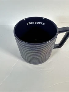 Starbucks Coffee Cup Tea Mug Dark Blue Purple Swirl Iridescent Layer 12 fl oz - Picture 1 of 3