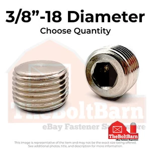 3/8"-18 Stainless Steel Dry-Seal Pipe Plugs (Pick Quantity) - Picture 1 of 7