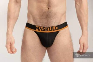 Jockstrap MASKULO Microfiber Jock Silky Band Black JS162-90 26 - Picture 1 of 7