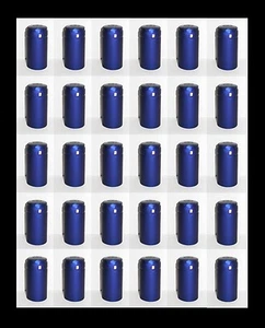 CÁPSULAS RETRÁCTILES 33 TAPAS DE BOTELLAS DE VINO PVC CALIDAD BODEGA AZUL COBALTO - Imagen 1 de 4