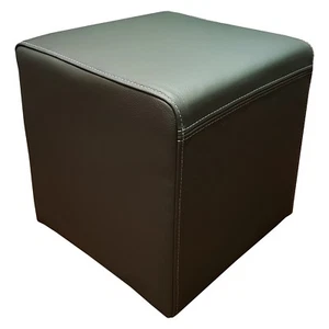 Grau Echt Leder Hocker Sitzhocker Fußhocker 40x40xH40cm Echtleder Sitzwürfel - Bild 1 von 5