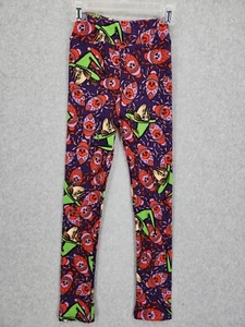 NEW Lularoe Kids L/XL Purple Witch/Skull Halloween Leggings - Picture 1 of 7