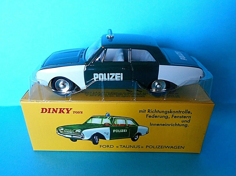 DINKY TOYS 551 FORD TAUNUS POLIZEI WAGEN 4659129 Atlas Editions  Scala 1/43  [N] - Immagine 1 di 1