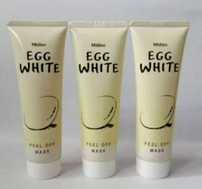 3xFacial Mask Egg White Peel Mistine Whitening Poreless Relieve Blackhead 85 g - Image 1 of 4